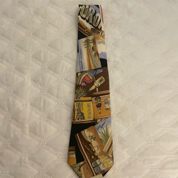 Vintage Nicole Miller Tie Mexico Silk 90s - Picture 4 of 6